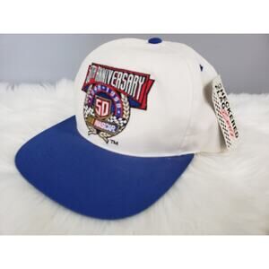 NASCAR 50th Anniversary Checkered‎ Flag Vintage Snapback Cap Hat w/Tags